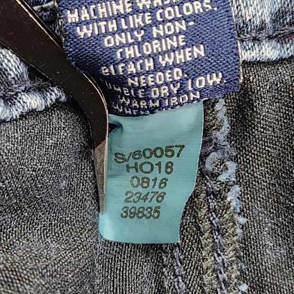 Charter Club Jeans Womens 10 Blue Geometric Lexington Straight Leg Stretch Denim - Picture 9 of 14